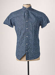 Chemise manches courtes coupe cintrée bleu JACK & JONES homme