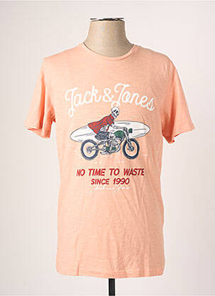 T-shirt orange JACK & JONES pour homme