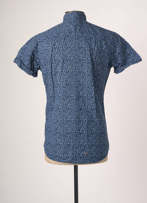 Chemise manches courtes coupe cintrée bleu JACK & JONES homme