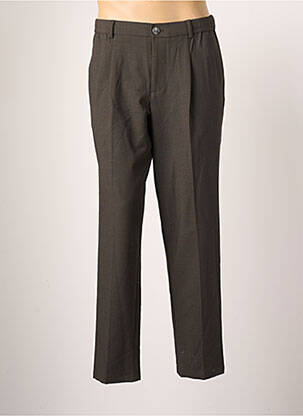 Pantalon droit stretch taille haute marron JACK & JONES homme