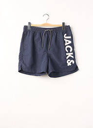 Short de bain effet matière satinée bleu JACK & JONES homme