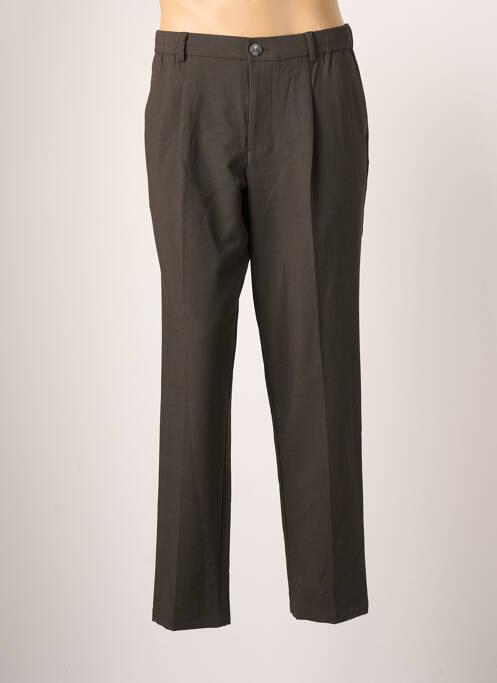 Pantalon droit stretch taille haute marron JACK & JONES homme