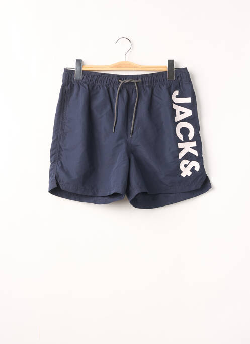 Short de bain effet matière satinée bleu JACK & JONES homme