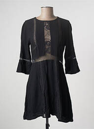 Robe courte manches 3/4 manches 3/4 noir CALIE femme