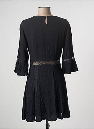Robe courte manches 3/4 manches 3/4 noir CALIE femme