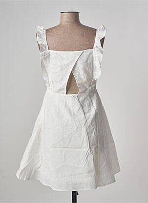 Robe courte coupe cintrée fines bretelles blanc CALIE femme