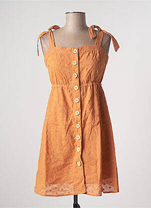 Robe courte orange CALIE pour femme