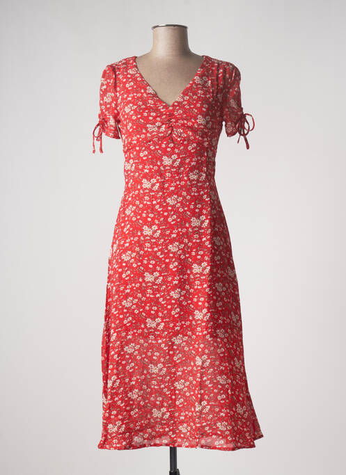 Robe mi-longue rouge CALIE pour femme