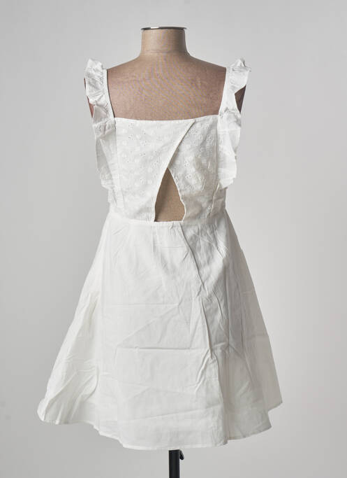 Robe courte coupe cintrée fines bretelles blanc CALIE femme