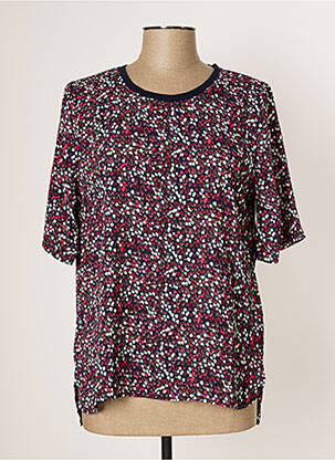 Top imprimé fantaisie manches courtes bleu STOOKER femme