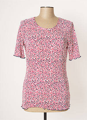 Top imprimé fantaisie manches courtes rose DAMART femme