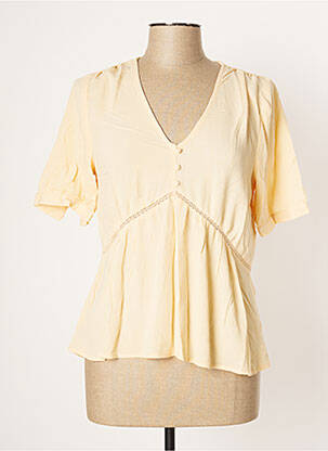 Blouse manches courtes manches courtes beige CALIE femme