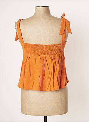 Top manches bretelles ajustables fines bretelles orange CALIE femme