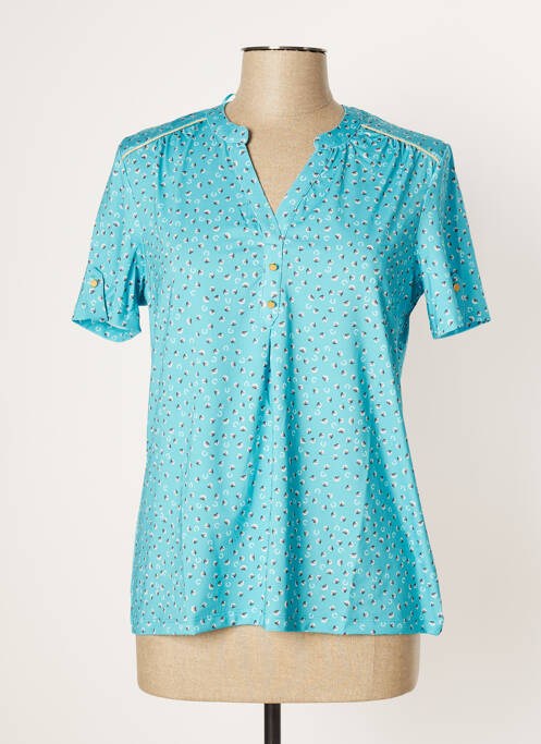 Top stretch manches courtes bleu DAMART femme