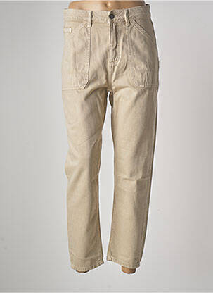 Jean coupe mom poches taille haute beige LIBERTO femme
