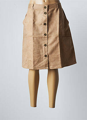Jupe mi-longue taille haute marron DAMART femme