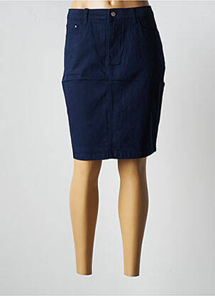 Jupe mi-longue taille normale bleu LA FIANCEE DU MEKONG femme