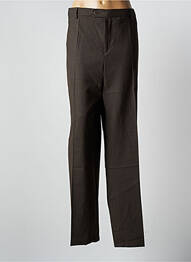 Pantalon droit tissage chiné taille normale marron DAMART homme