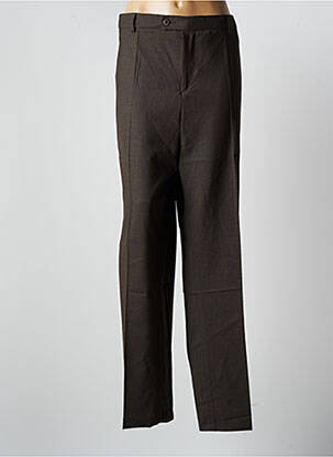 Pantalon droit tissage chiné taille normale marron DAMART homme