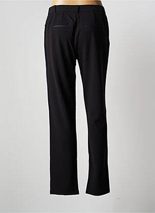 Pantalon chino broderie galons latéraux taille haute noir DAMART femme