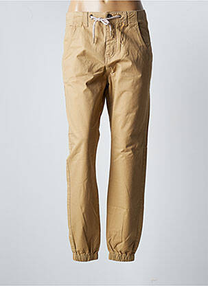 Pantalon droit tissage popeline taille normale beige BONOBO femme