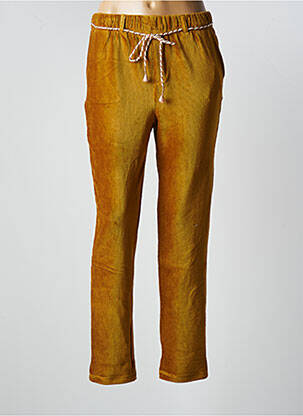 Pantalon chino taille normale taille normale jaune BONOBO femme