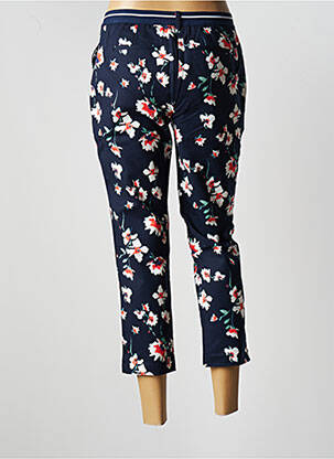 Pantalon 7/8 tissage popeline bleu DAMART femme