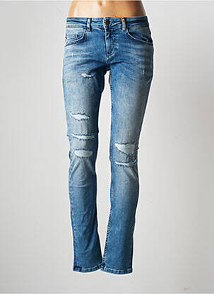 Jeans coupe slim effet usé délavé taille normale bleu BONOBO JEANS femme