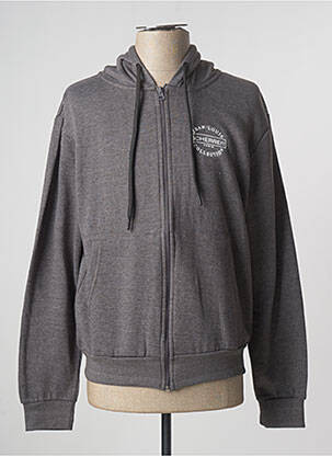 Veste casual resserrée sur le bas gris JEAN-LOUIS SCHERRER homme