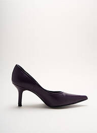 Escarpins tissage satiné talon de 4 à 6cm violet YVES DE BEAUMOND femme