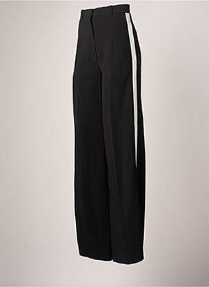 Pantalon large taille à pinces taille haute noir BURBERRY femme