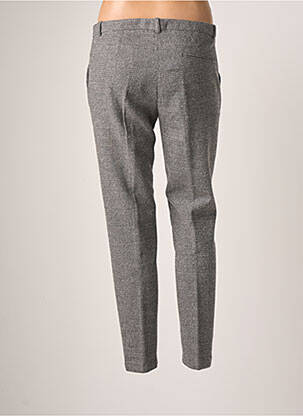 Pantalon 7/8 fermeture zippée sous rabat avec crochet taille normale gris FABIANA FILIPPI femme