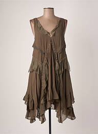 Robe mi-longue sans manche sans manche vert IRO femme