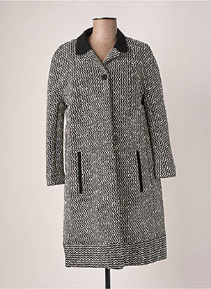 Manteau long coupe droite sans capuche noir CARVEN femme