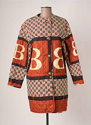 Manteau long coupe droite sans capuche marron BURBERRY femme