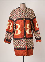 Manteau long coupe droite sans capuche marron BURBERRY femme