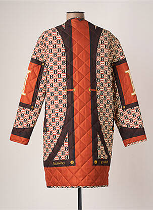 Manteau long coupe droite sans capuche marron BURBERRY femme