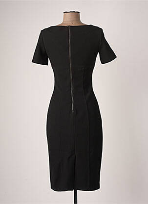 Robe mi-longue tissage crêpe manches courtes noir BURBERRY femme