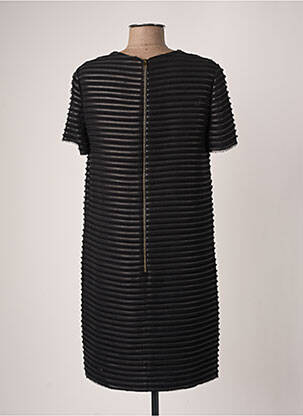 Robe courte fermeture zippée au dos manches courtes noir BURBERRY femme