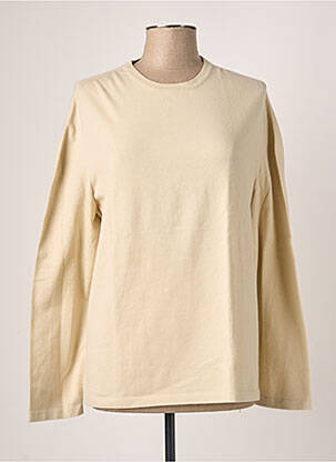 Pull coupe droite manches longues beige FACONNABLE femme