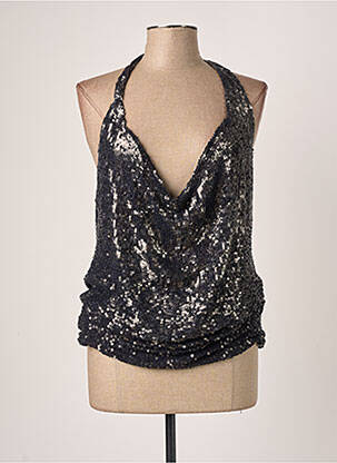 Top col v fines bretelles noir PATRIZIA PEPE femme