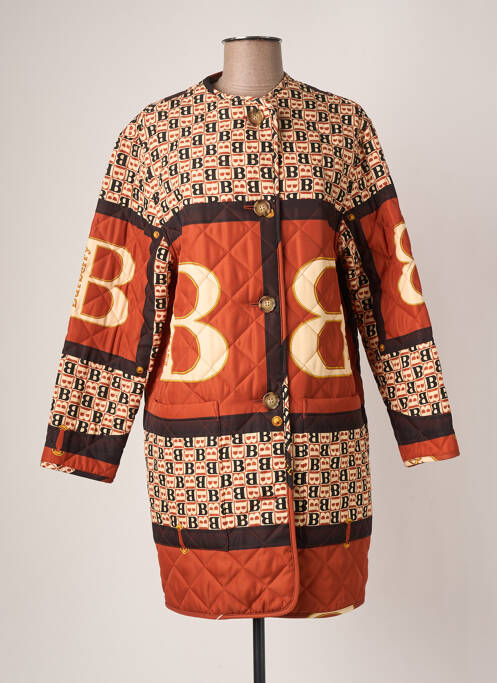 Manteau long coupe droite sans capuche marron BURBERRY femme