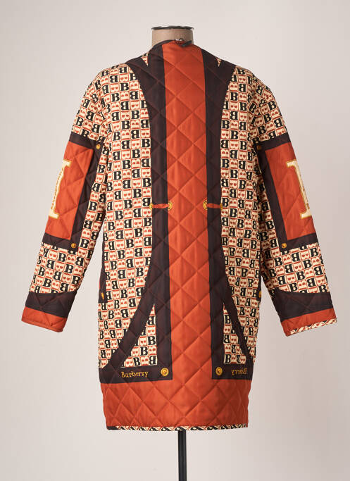 Manteau long coupe droite sans capuche marron BURBERRY femme