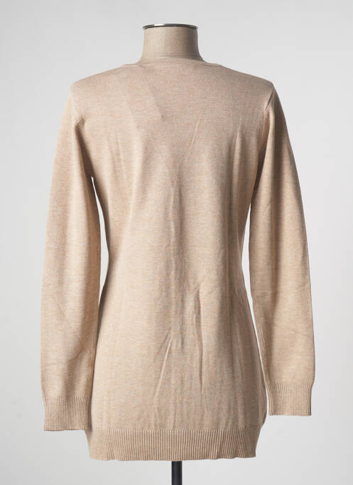 Gilet manches longues beige TRIPODE pour femme