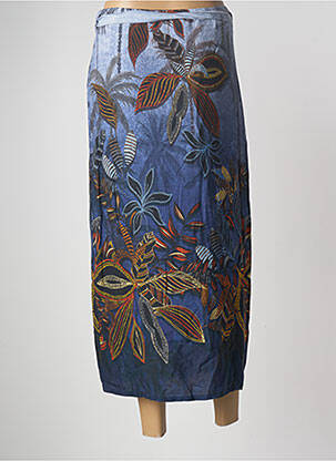 Jupe longue taille haute bleu PAUL BRIAL femme