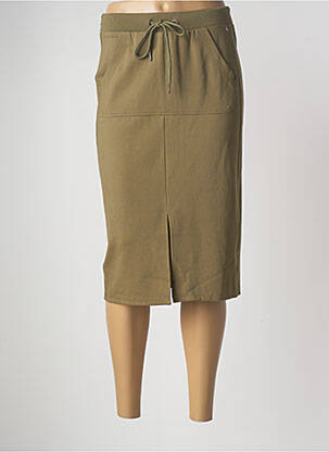 Jupe mi-longue stretch vert TRAMONTANA femme
