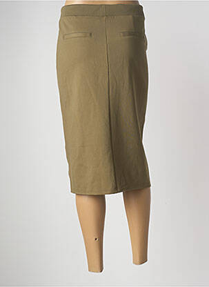 Jupe mi-longue stretch vert TRAMONTANA femme