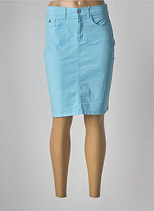 Jupe mi-longue stretch bleu FRED SABATIER femme