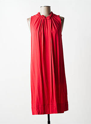 Robe mi-longue coupe fluide sans manche rouge QUATTRO femme