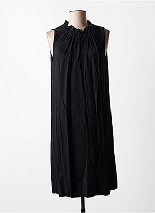 Robe mi-longue coupe fluide sans manche noir QUATTRO femme